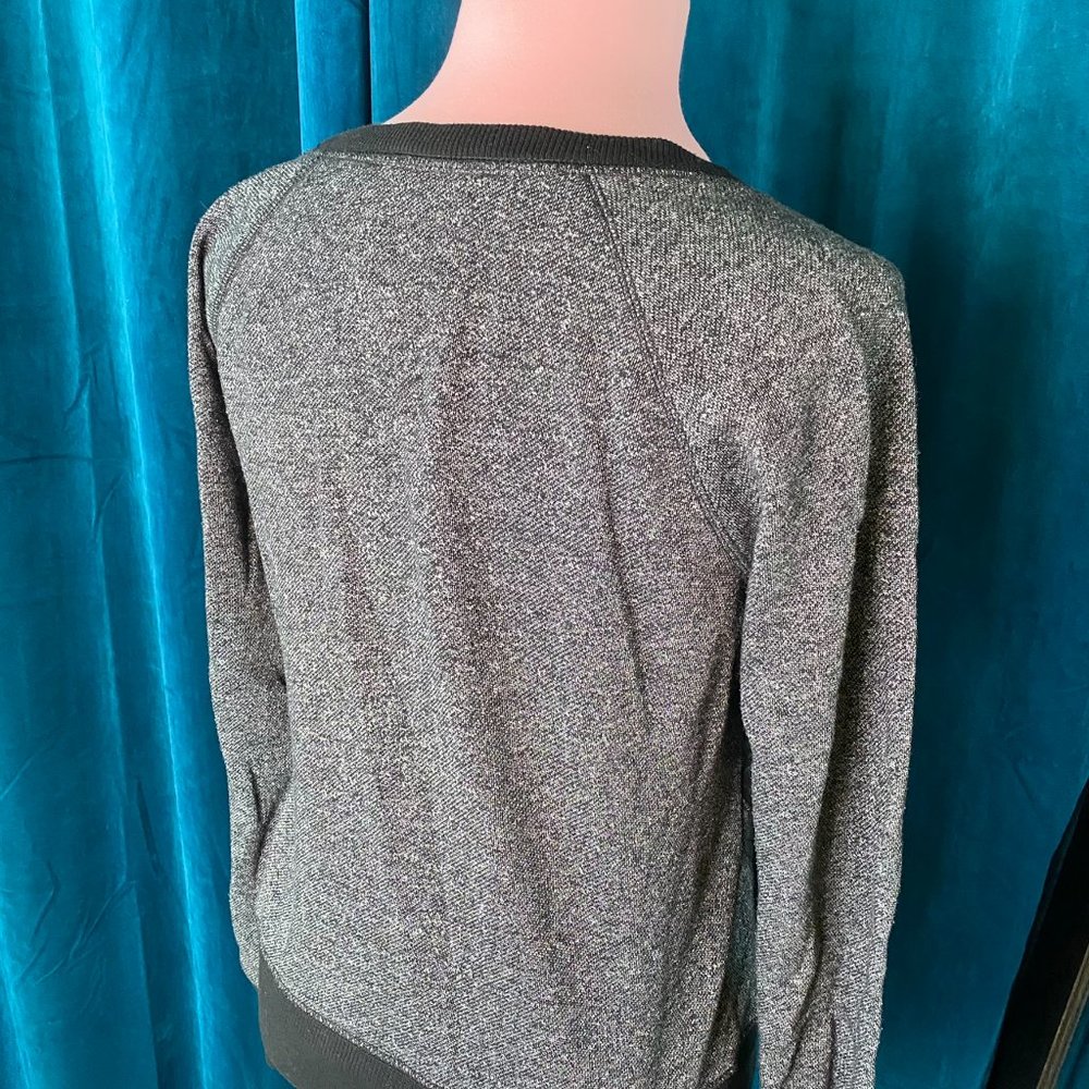 Mossimo Quilted Panel Sweatshirt Gray/Black - Picture 8 of 8